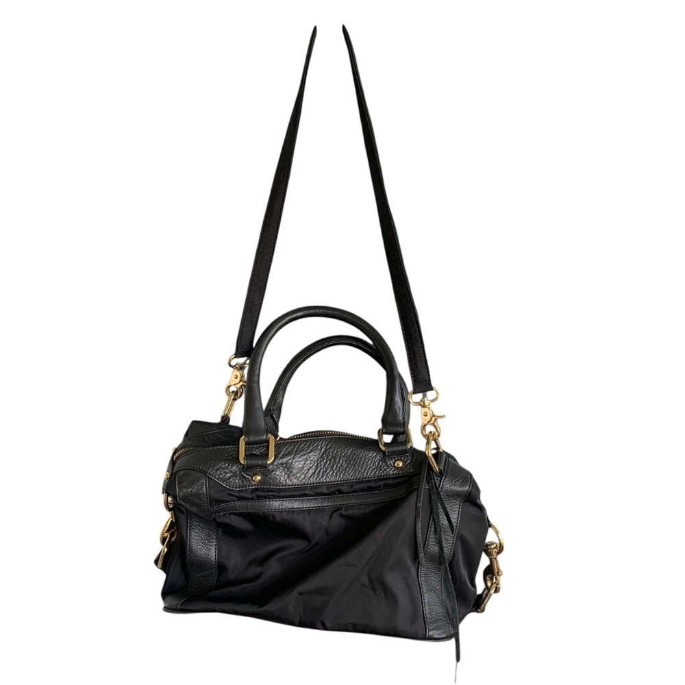 Rebecca Minkoff Black Leather Satchel Crossbody Bag Excellent